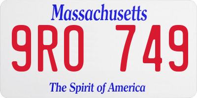 MA license plate 9RO749