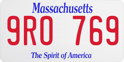 MA license plate 9RO769