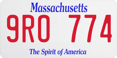 MA license plate 9RO774