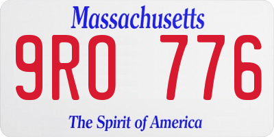 MA license plate 9RO776
