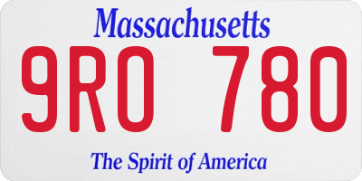MA license plate 9RO780