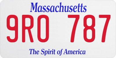 MA license plate 9RO787