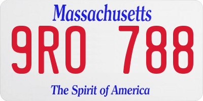 MA license plate 9RO788