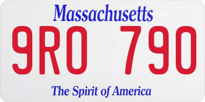 MA license plate 9RO790