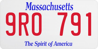 MA license plate 9RO791