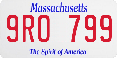 MA license plate 9RO799