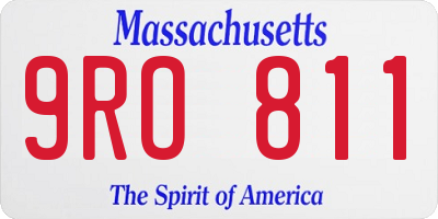 MA license plate 9RO811