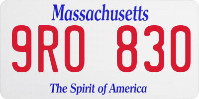 MA license plate 9RO830