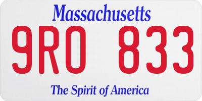 MA license plate 9RO833