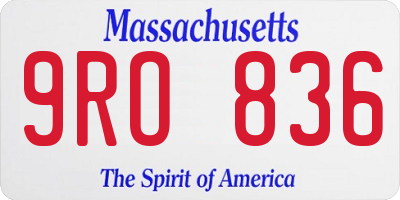 MA license plate 9RO836