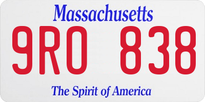 MA license plate 9RO838