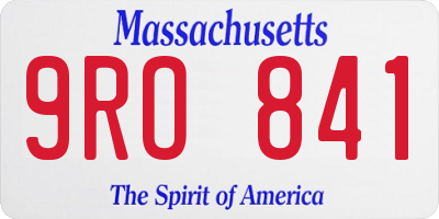 MA license plate 9RO841