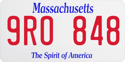 MA license plate 9RO848