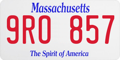 MA license plate 9RO857