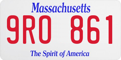 MA license plate 9RO861