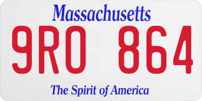 MA license plate 9RO864