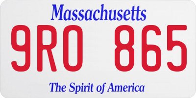 MA license plate 9RO865