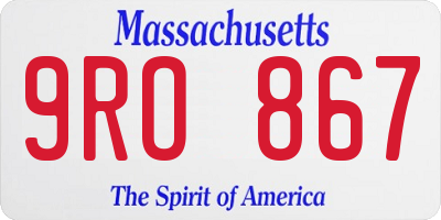 MA license plate 9RO867