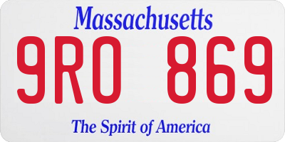 MA license plate 9RO869