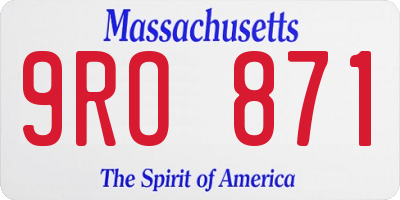 MA license plate 9RO871