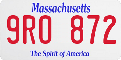 MA license plate 9RO872