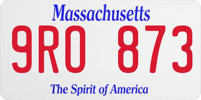 MA license plate 9RO873