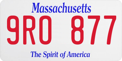 MA license plate 9RO877