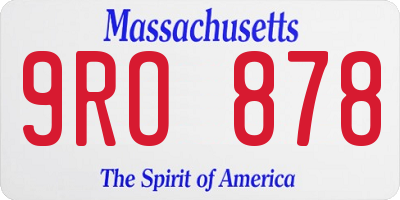 MA license plate 9RO878