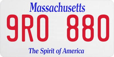 MA license plate 9RO880