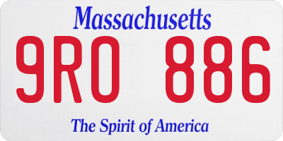 MA license plate 9RO886