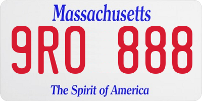MA license plate 9RO888
