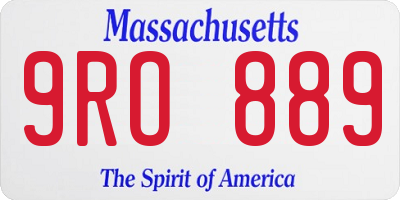 MA license plate 9RO889