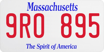 MA license plate 9RO895