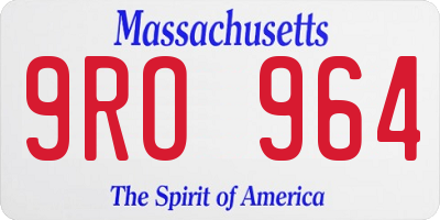 MA license plate 9RO964