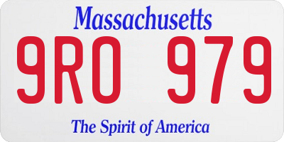 MA license plate 9RO979