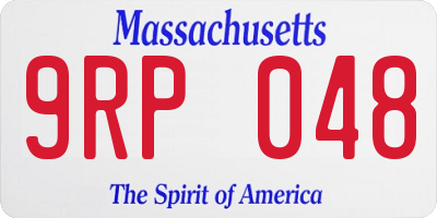 MA license plate 9RP048