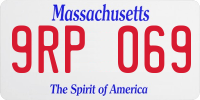 MA license plate 9RP069