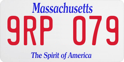 MA license plate 9RP079