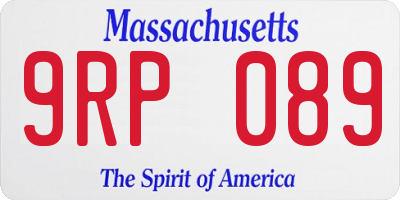 MA license plate 9RP089