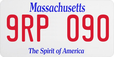 MA license plate 9RP090