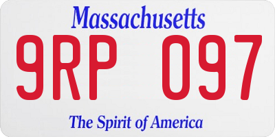 MA license plate 9RP097