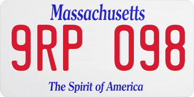 MA license plate 9RP098