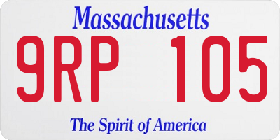 MA license plate 9RP105