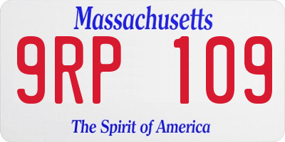 MA license plate 9RP109