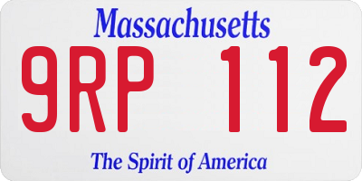 MA license plate 9RP112