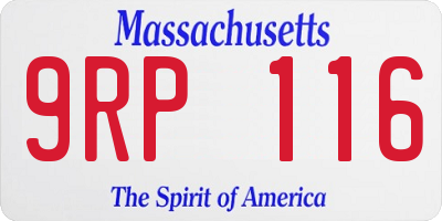 MA license plate 9RP116