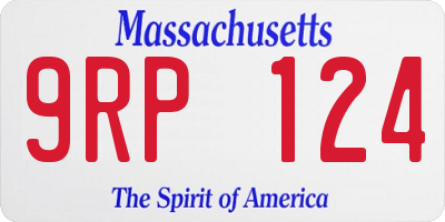 MA license plate 9RP124