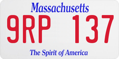 MA license plate 9RP137