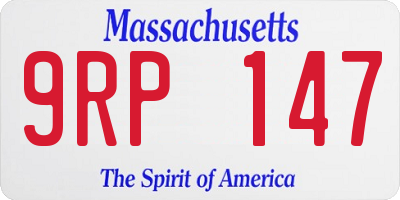 MA license plate 9RP147