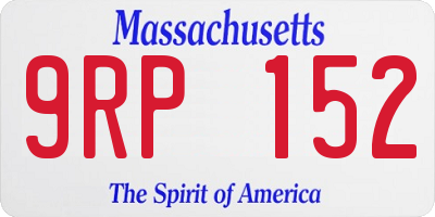 MA license plate 9RP152